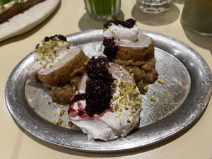 vegan pancakes  at La Papa in Barcelona