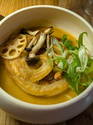 Potato udon at Fronda Pasaje BCN in Barcelona