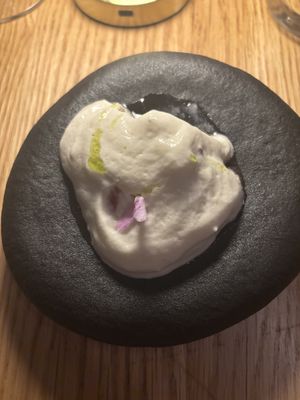 Maresme Strawberries, Mató and
Sichuan Molasses  at Fronda Pasaje BCN in Barcelona