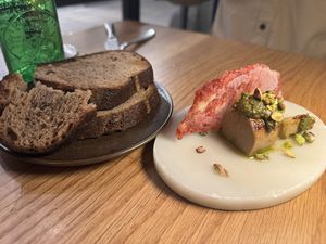 Tempeh foie gras  at Fronda Pasaje BCN in Barcelona