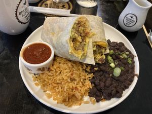 Vegan breakfast burritoos  at Breakfast Republic  in Culver City