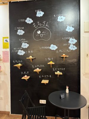 Mochi flavours at Mochisan in Valencia