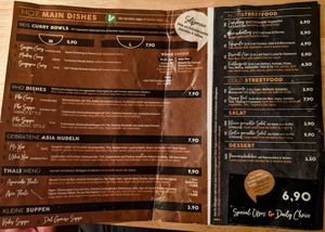 Menu page at Cosmoveda Ayurveda Thali Kuche at Cosmoveda Ayurveda Thali Kuche in Berlin