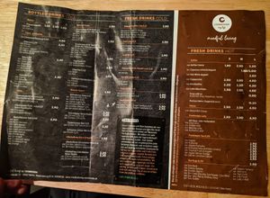 Menu page at Cosmoveda Ayurveda Thali Kuche at Cosmoveda Ayurveda Thali Kuche in Berlin