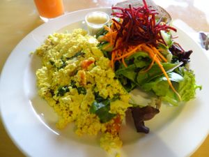 One of my favourite tofu scrambles in Vancouver.  Very fresh, not too dry like some others I have tried.  Loved the salad dressing as well. at Sejuiced in Vancouver