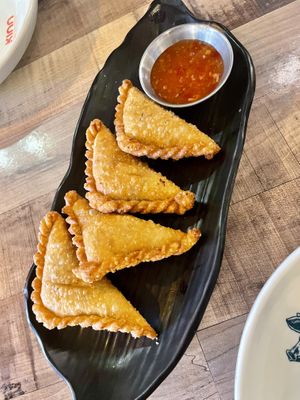 Curry puffs   at Kinn Thai in Narre Warren