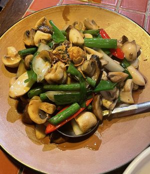 Stir Fried Mushroomms  at Kinn Thai in Narre Warren