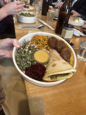 Delicious falafel bowl   at Lux Foundry in Brunswick