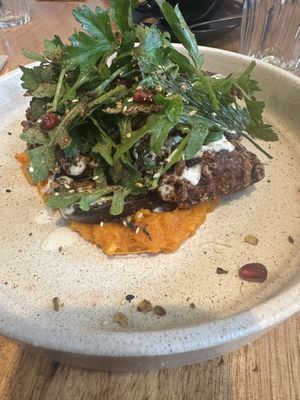 Zucchini fritter, yum!   at Lux Foundry in Brunswick