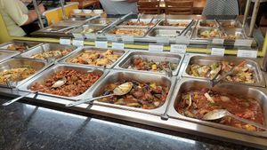 Asian dishes at Loving Hut - Vila Mariana in Sao Paulo