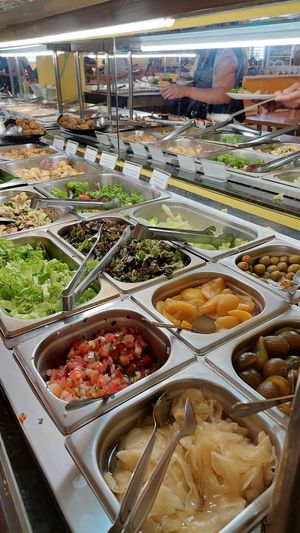 Salads at Loving Hut - Vila Mariana in Sao Paulo