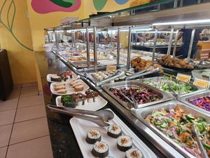 There's another bar to the left... so many choices at Loving Hut - Vila Mariana in Sao Paulo