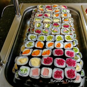 Sushi at Loving Hut - Vila Mariana in Sao Paulo