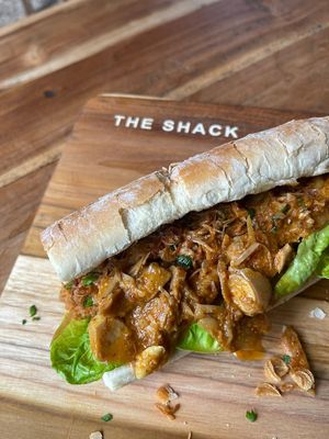Loaded NO* Beef Rendang Baguette - made with Jackfriut at The Shack Restaurant and Bar in 