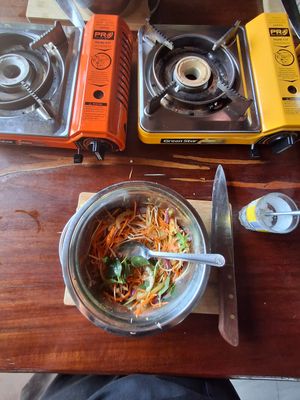 Papaya salad at Khmer Cooking Class at a Local's Home in Siem Reap