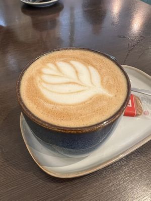 Oat milk latte   at Badger & Bean  in Howden