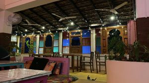 Beautiful decor  at Terrassen Cafe in Kuilapalayam