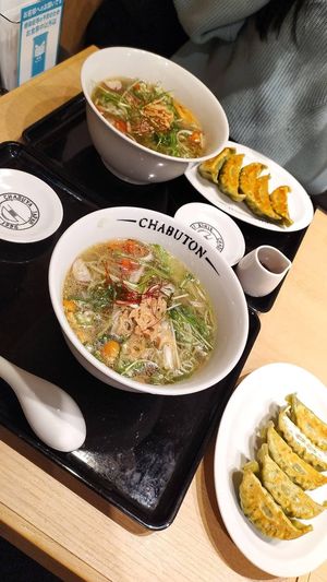 Yesterday set gyoza and ramen at Chabuton in Osaka