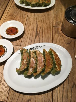 Veggie gyouza  at Chabuton in Osaka