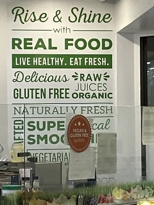 Signage  at Fresh Healthy Cafe in Gibsons
