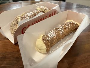 Cannoli with vanilla filling   at The Cannoli Bar in San Diego