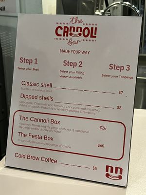   at The Cannoli Bar in San Diego