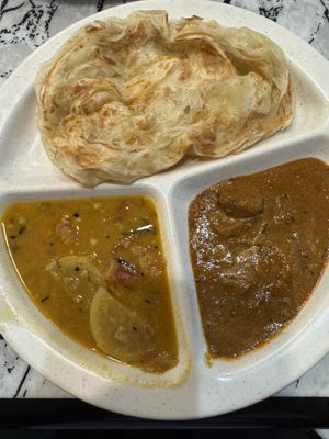 Vegan Roti Canai   at Curry Leaf in Tanah Rata