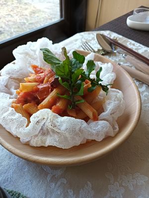 Tomato sauce pasta #Veganuary at Cafe Cocochi in Taketa