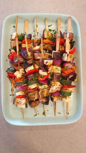 Tofu and Veggies Skewers at Verdant Gourmet  in Green Point