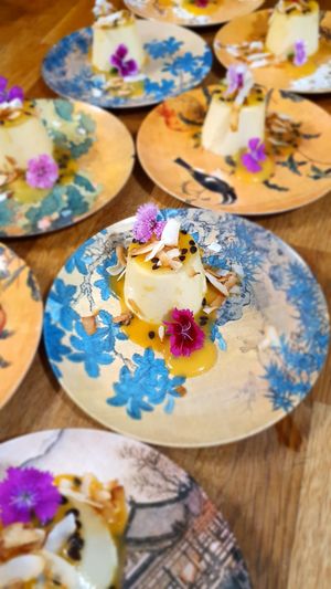 Coconut and Passionfruit desser at Verdant Gourmet  in Central Coast