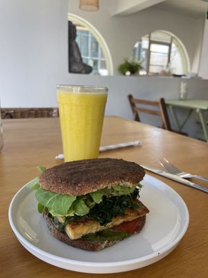 Vegan protein sandwich   at Mercado Verde in Punta Del Este