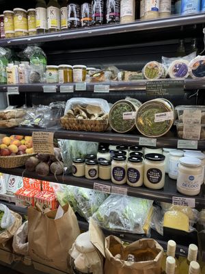 Amazing range of vegan food including coconut yoghurtt  at Mercado Verde in Punta Del Este