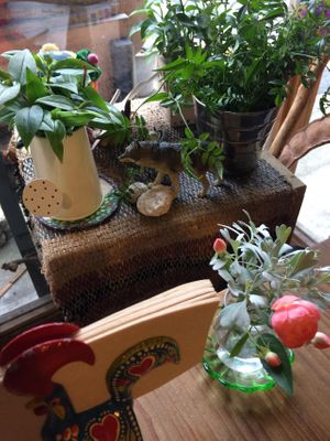 Cute decor at Cafe Rappa in Tokyo