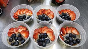 Chia seed pudding  at Vegan N'Out in Houston