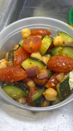 Chickpea veggie salad  at Vegan N'Out in Houston