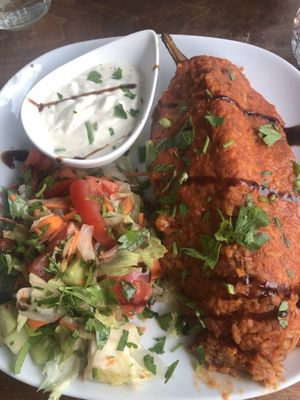 Filled eggplant at Vengo Die Gemusekuche in Bremen