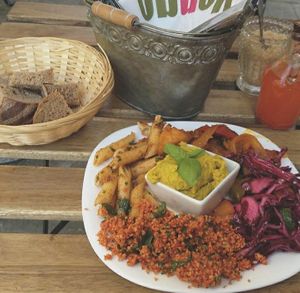 Vegan antipasti plate at Vengo Die Gemusekuche in Bremen