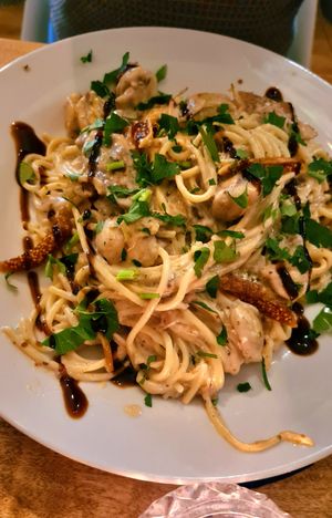 Vegan carbonara 🌱👍 at Vengo Die Gemusekuche in Bremen