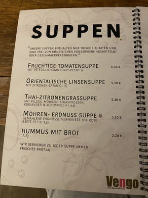 Suppen.  at Vengo Die Gemusekuche in Bremen