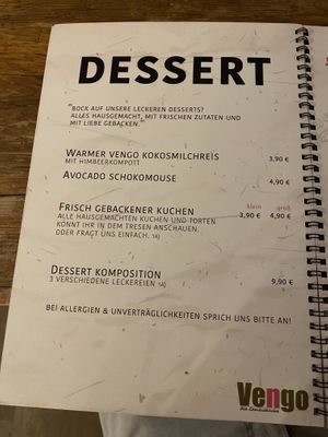 Desserts.  at Vengo Die Gemusekuche in Bremen