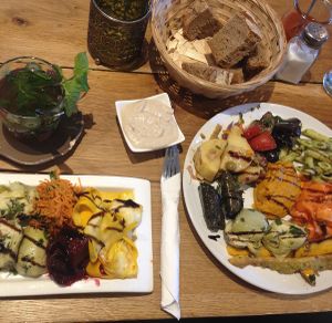 veggie antipasti plates (small and big size) at Vengo Die Gemusekuche in Bremen