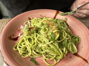Spianat Pesto Spaghetti   at Vengo Die Gemusekuche in Bremen