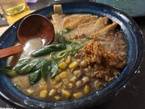 Vegan ramen (chickpeas were a nice touch!) at Iry Ramen in Klagenfurt