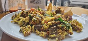 Tofu revuelto super sazonado at Te Quiero Verde in San Cristobal De Las Casas