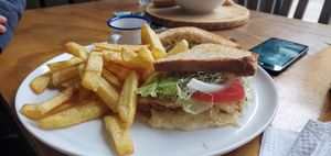 Club sandwich at Te Quiero Verde in San Cristobal De Las Casas