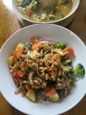 Seitan stir fry at Te Quiero Verde in San Cristobal De Las Casas