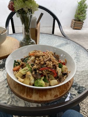 Arroz frito con seitan  at Te Quiero Verde in San Cristobal De Las Casas