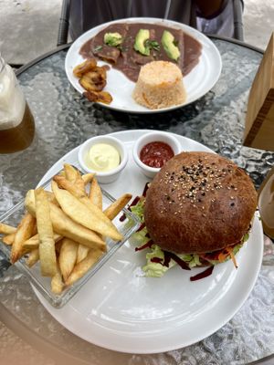 Habibi burger   at Te Quiero Verde in San Cristobal De Las Casas
