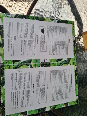 Menu at Te Quiero Verde in San Cristobal De Las Casas