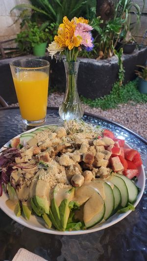 Ensalada César & Orange Juice 😍 at Te Quiero Verde in San Cristobal De Las Casas
